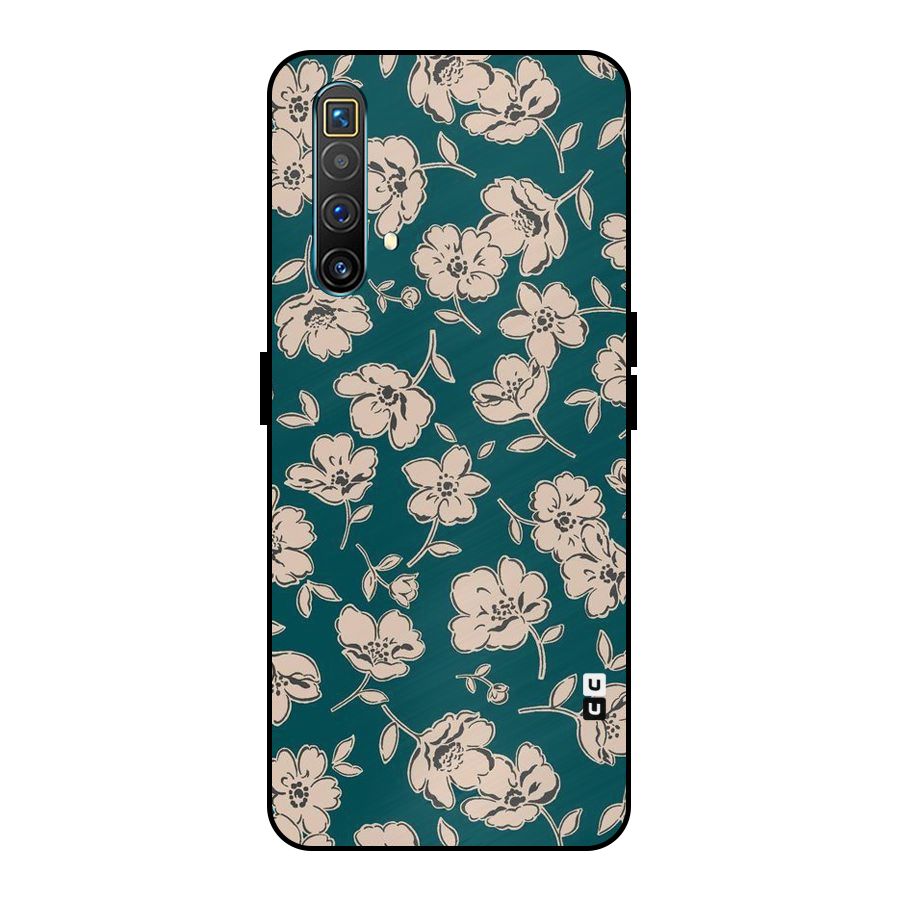 Beauty Green Bloom Metal Back Case for Realme X3 SuperZoom