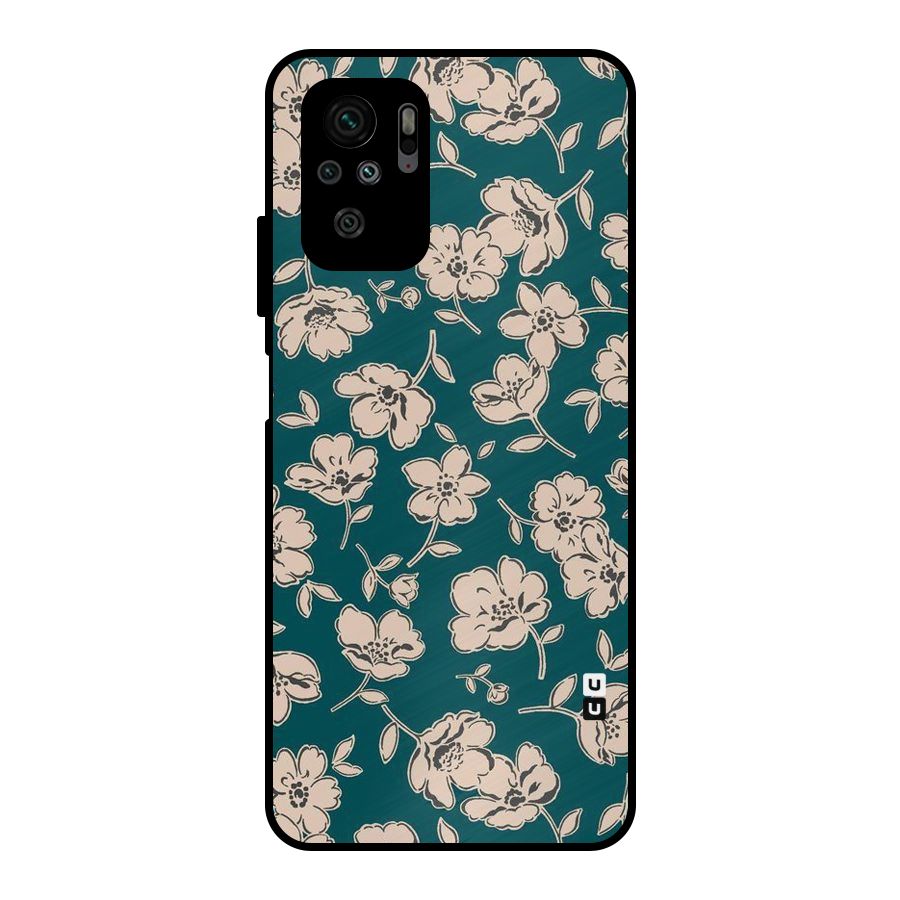 Beauty Green Bloom Metal Back Case for Redmi Note 10S