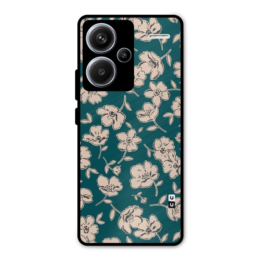 Beauty Green Bloom Metal Back Case for Redmi Note 13 Pro Plus