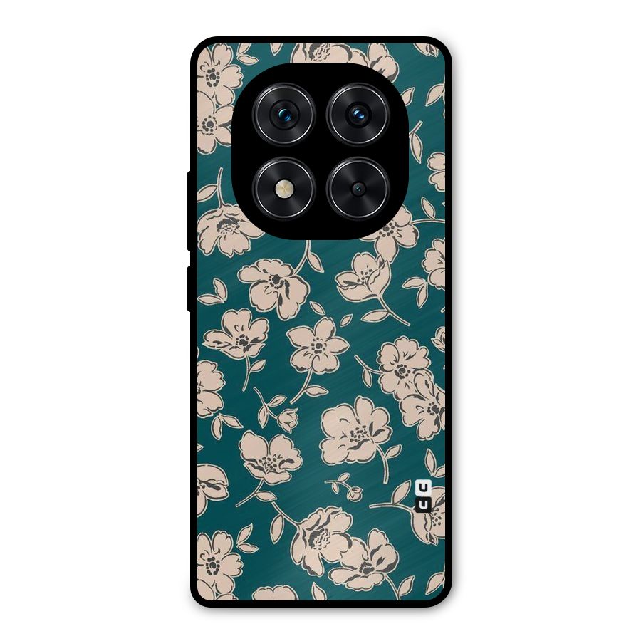 Beauty Green Bloom Metal Back Case for Redmi Note 14 Pro 5G