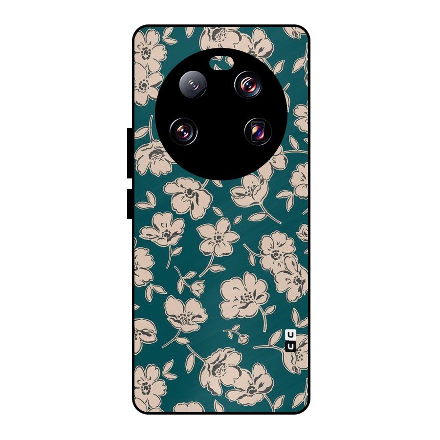 Beauty Green Bloom Metal Back Case for Xiaomi 13 Ultra