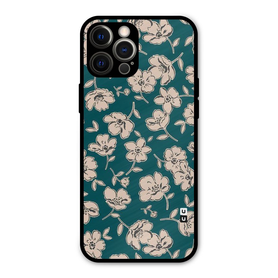 Beauty Green Bloom Metal Back Case for iPhone 12 Pro Max