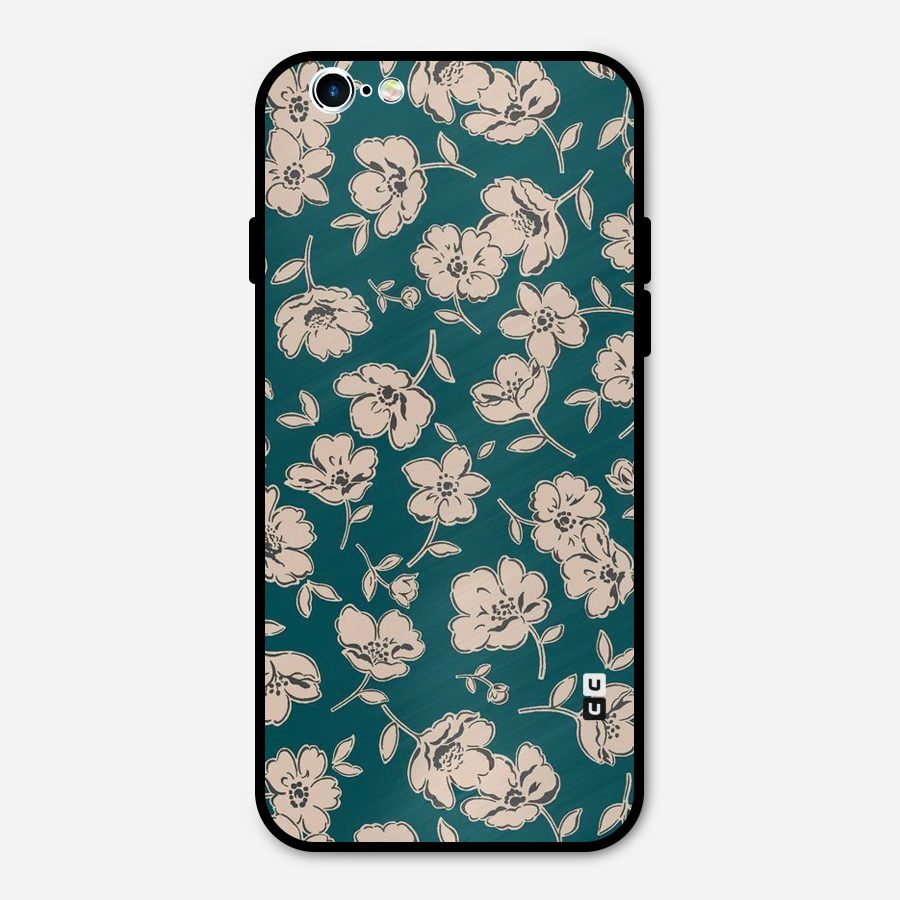 Beauty Green Bloom Metal Back Case for iPhone 6 6s