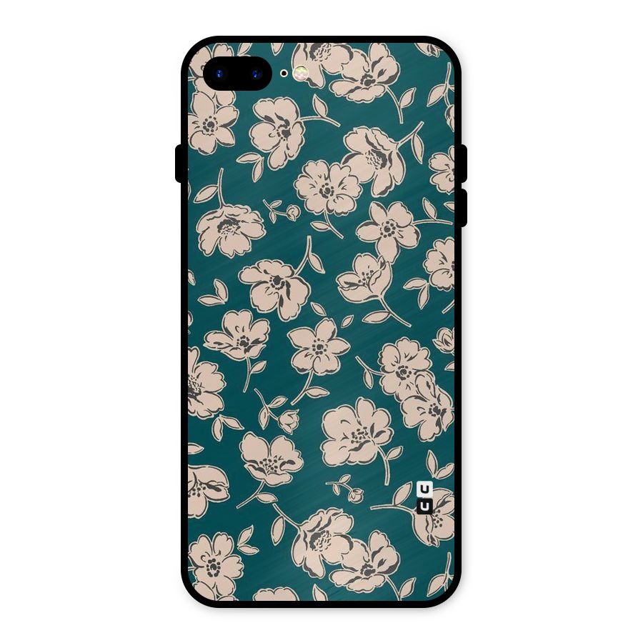 Beauty Green Bloom Metal Back Case for iPhone 7 Plus