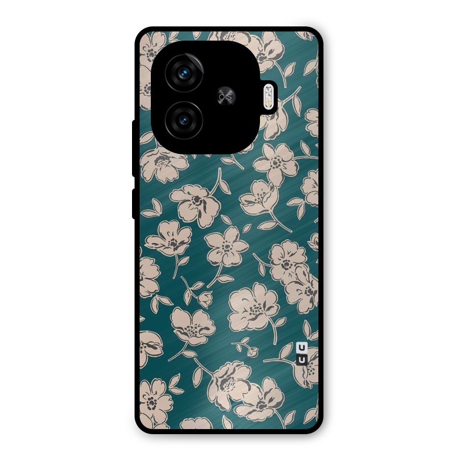 Beauty Green Bloom Metal Back Case for iQOO Neo 10R