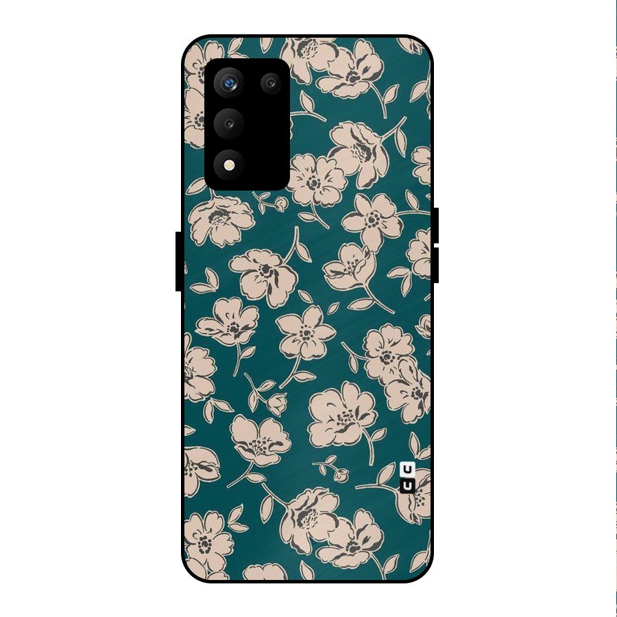 Beauty Green Bloom Metal Back Case for realme 9 5G SE