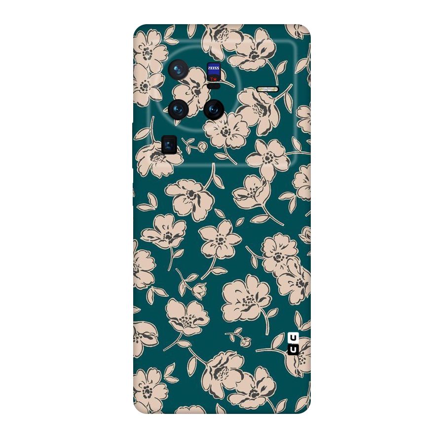 Beauty Green Bloom Original Polycarbonate Back Case for Vivo X80