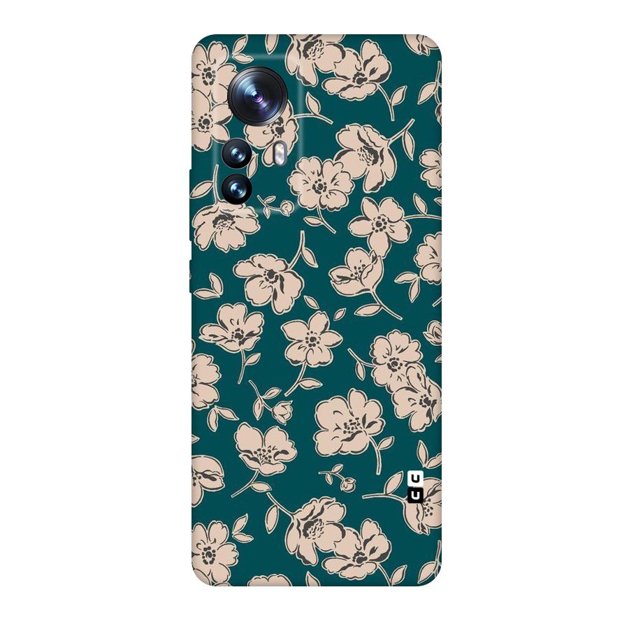 Beauty Green Bloom Original Polycarbonate Back Case for Xiaomi 12 Pro