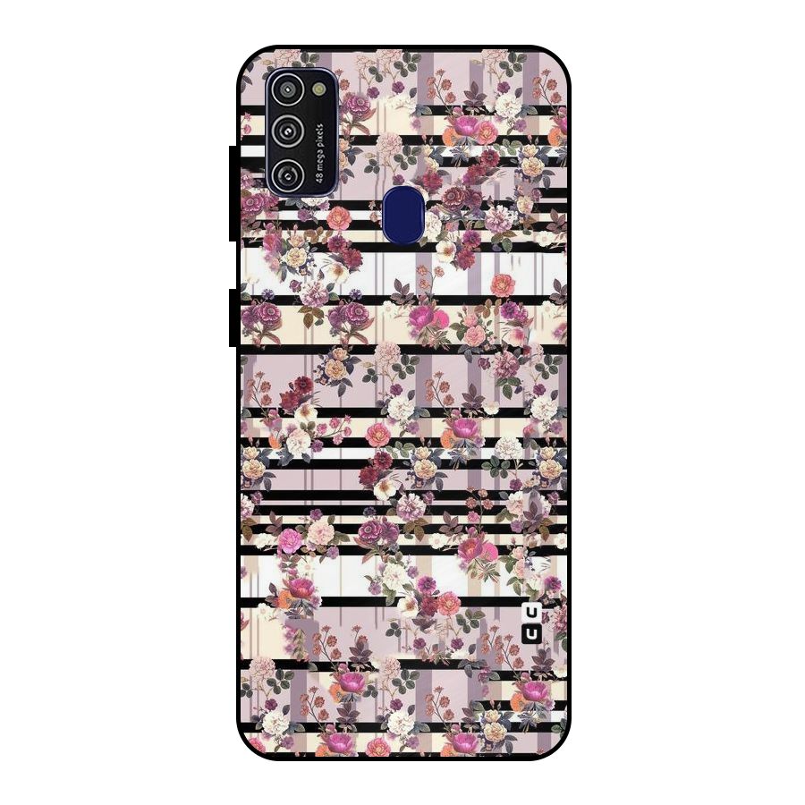 Beauty In Floral Metal Back Case for Galaxy M21