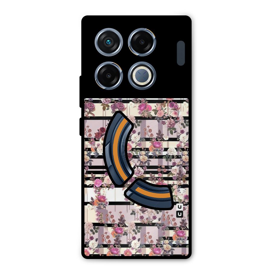 Beauty In Floral Metal Back Case for Infinix GT 20 Pro