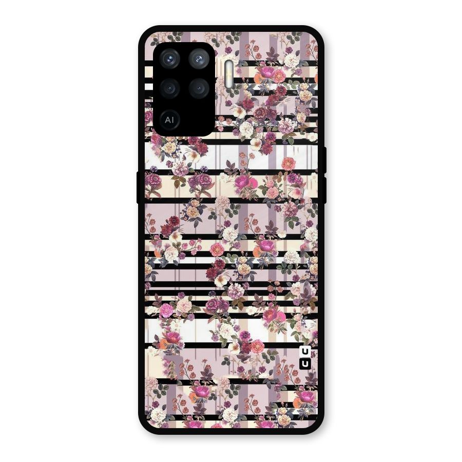 Beauty In Floral Metal Back Case for Oppo F19 Pro