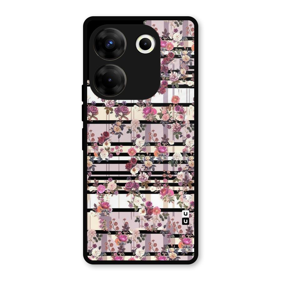 Beauty In Floral Metal Back Case for Tecno Camon 20