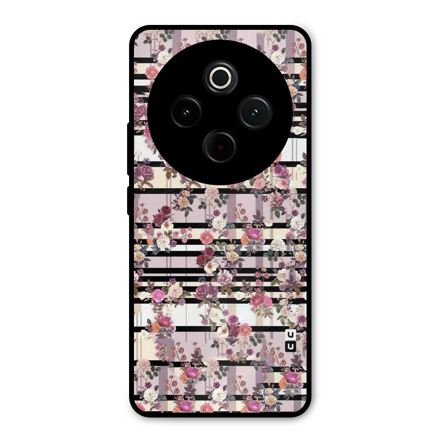 Beauty In Floral Metal Back Case for Vivo T4