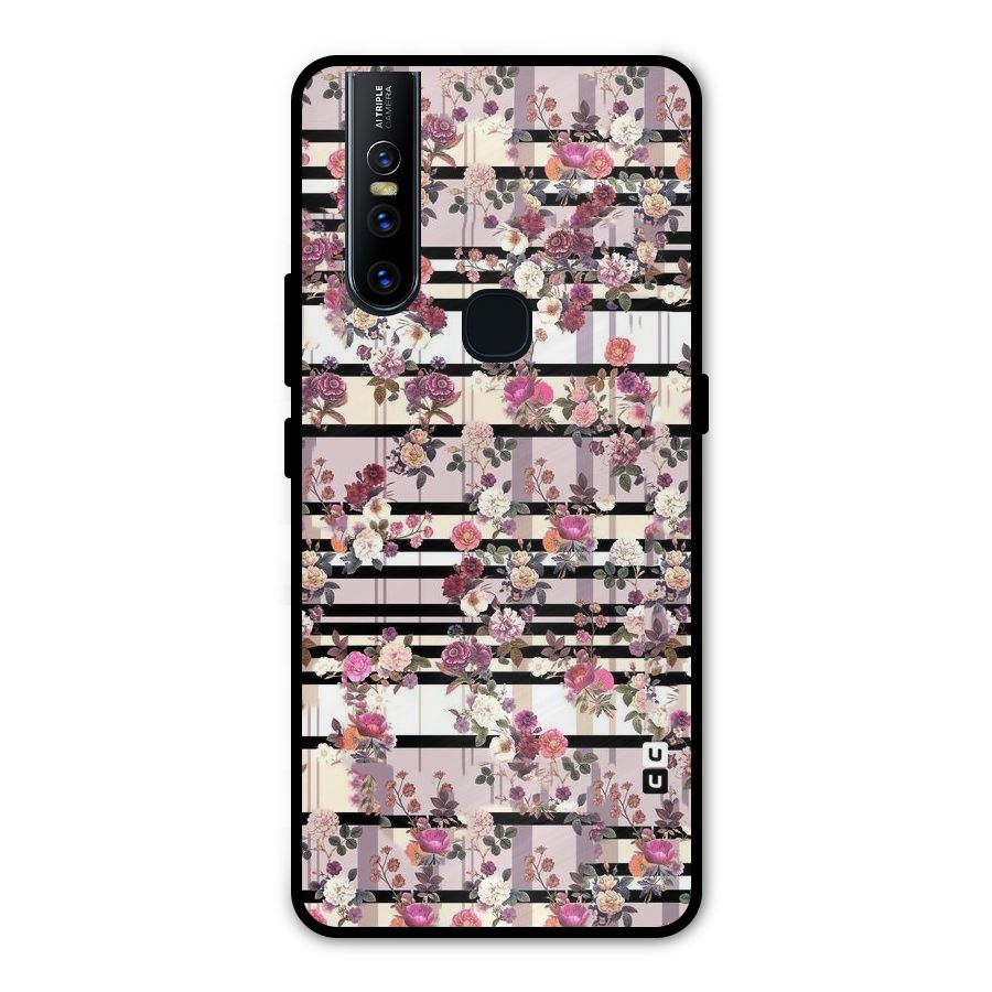 Beauty In Floral Metal Back Case for Vivo V15