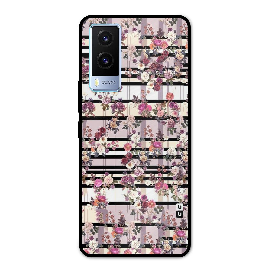 Beauty In Floral Metal Back Case for Vivo V21e 5G