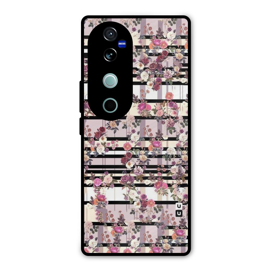 Beauty In Floral Metal Back Case for Vivo V40