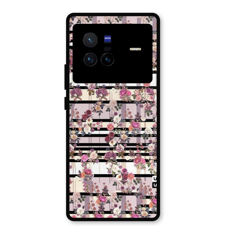 Beauty In Floral Metal Back Case for Vivo X80