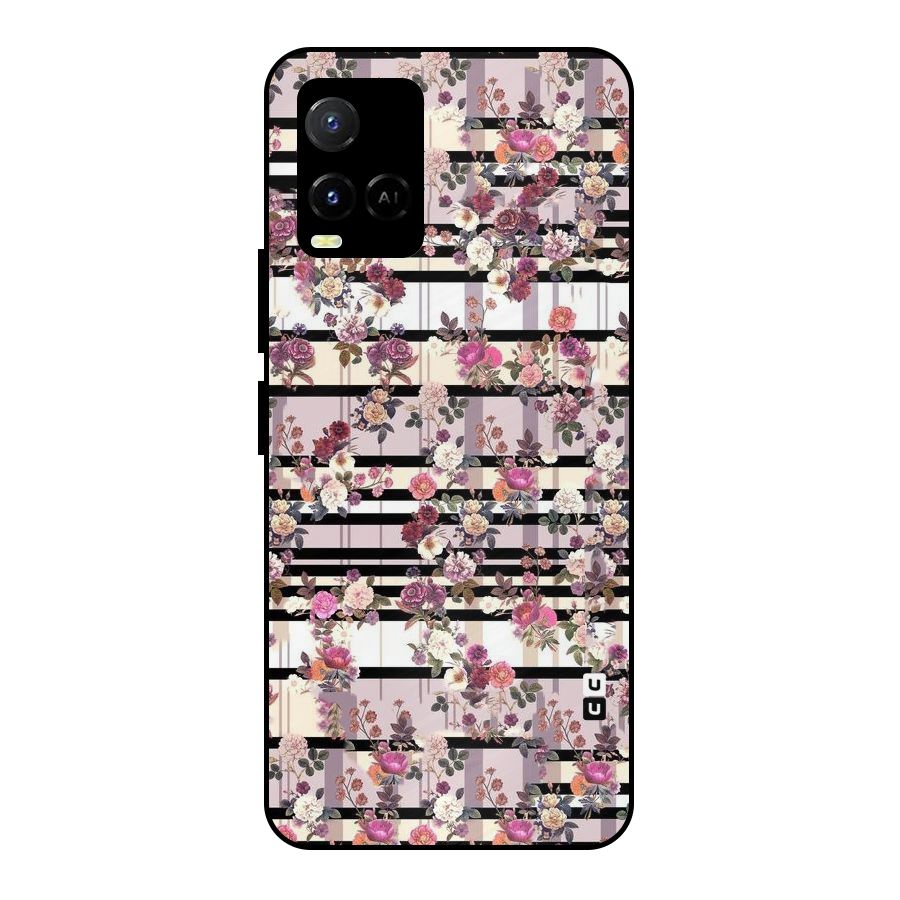 Beauty In Floral Metal Back Case for Vivo Y21