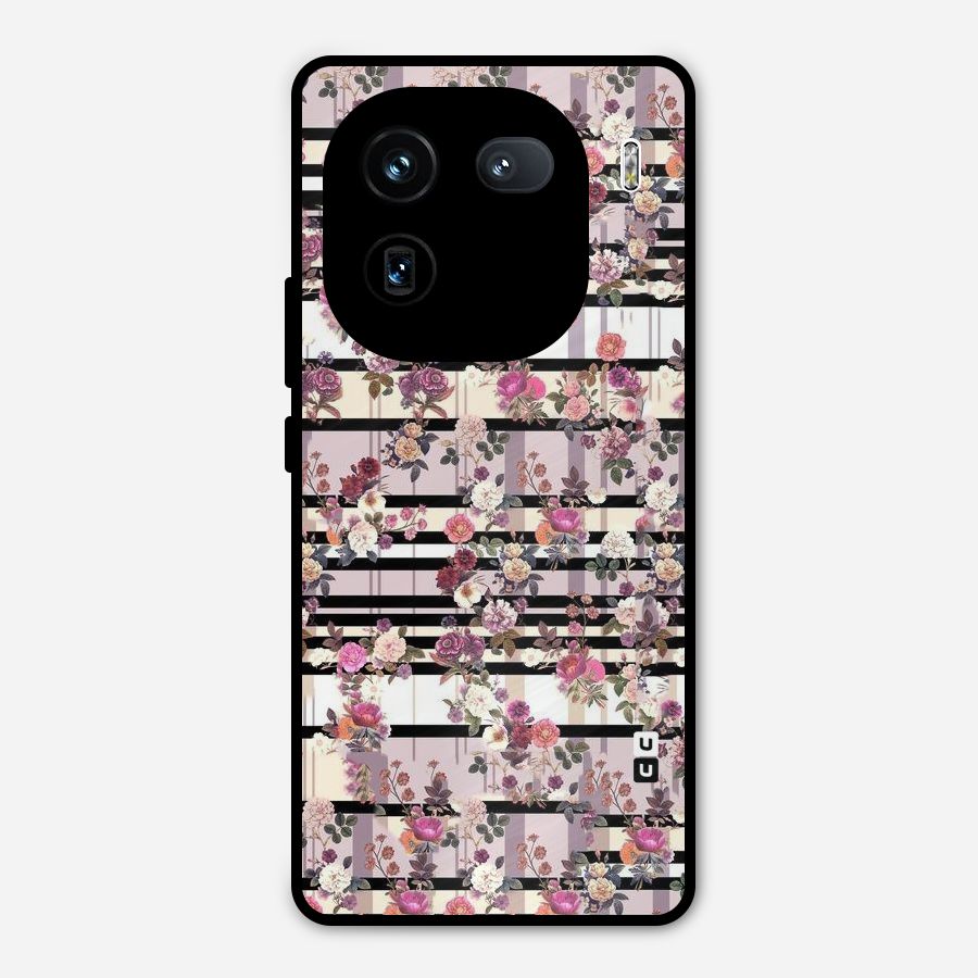 Beauty In Floral Metal Back Case for iQOO 12