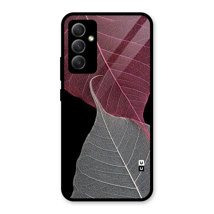 Beauty Leaf Glass Back Case for Galaxy A34