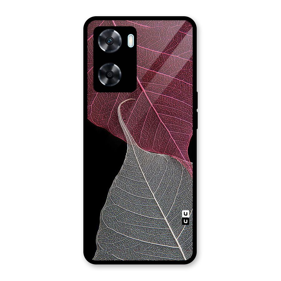 Beauty Leaf Glass Back Case for Oppo A77s