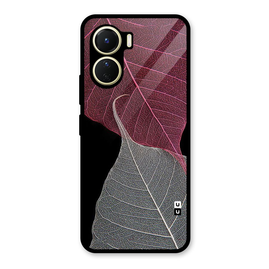Beauty Leaf Glass Back Case for Vivo Y16