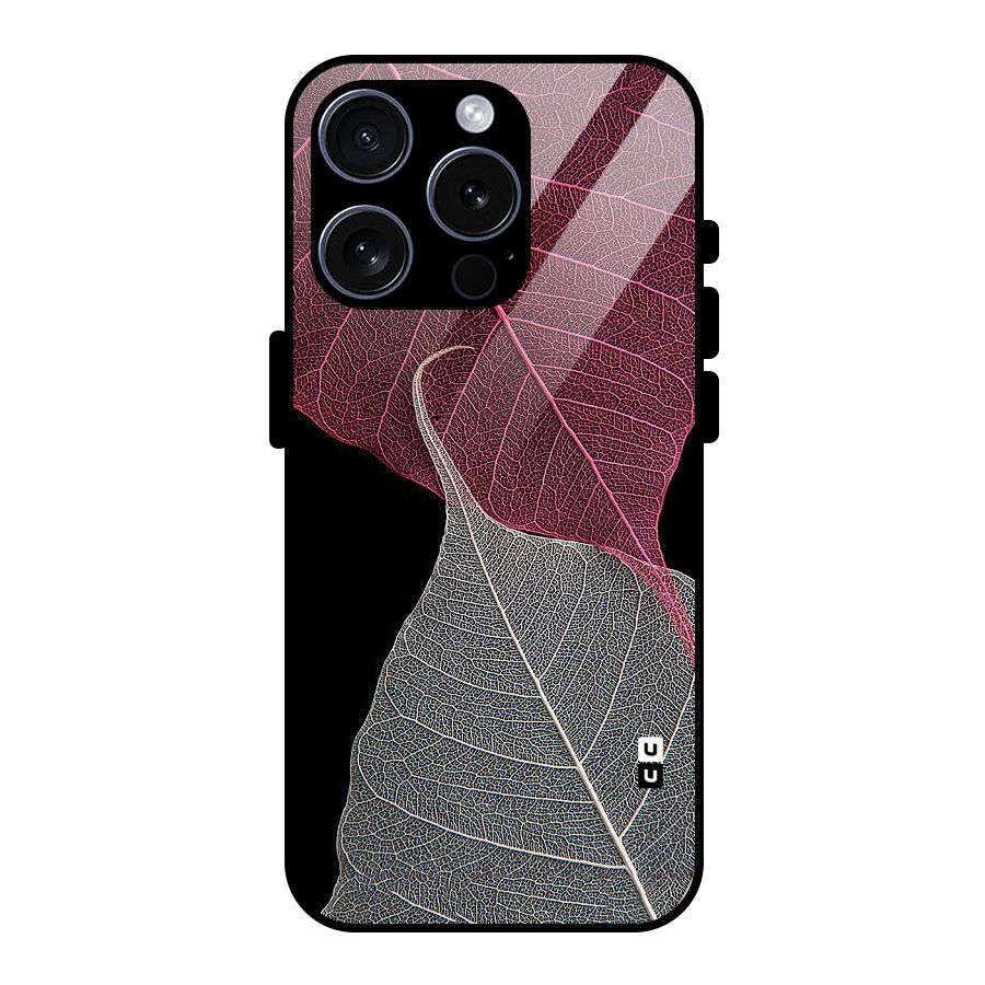 Beauty Leaf Glass Back Case for iPhone 15 Pro