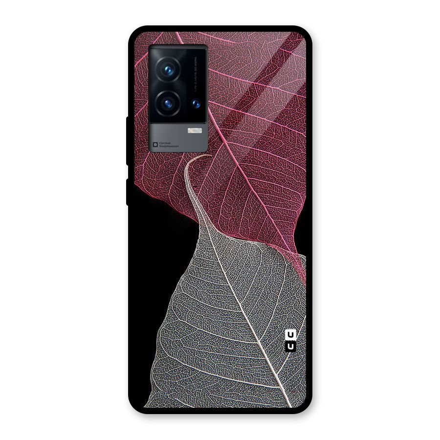 Beauty Leaf Glass Back Case for iQOO 9 5G