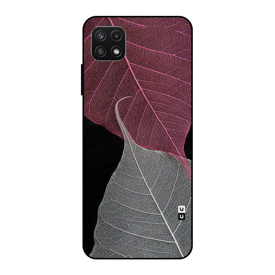Beauty Leaf Metal Back Case for Galaxy A22 5G