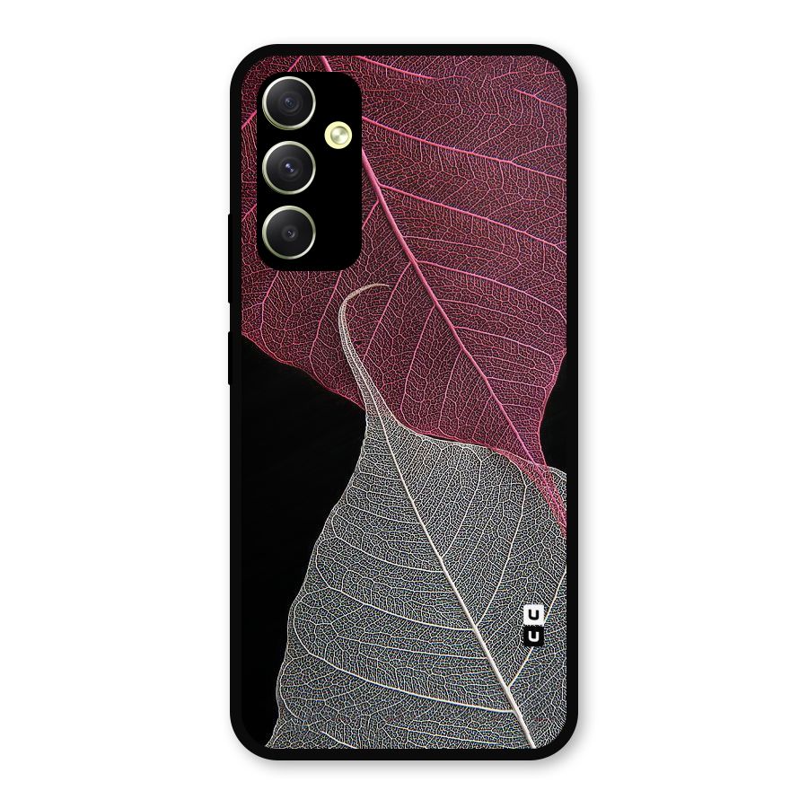 Beauty Leaf Metal Back Case for Galaxy A34