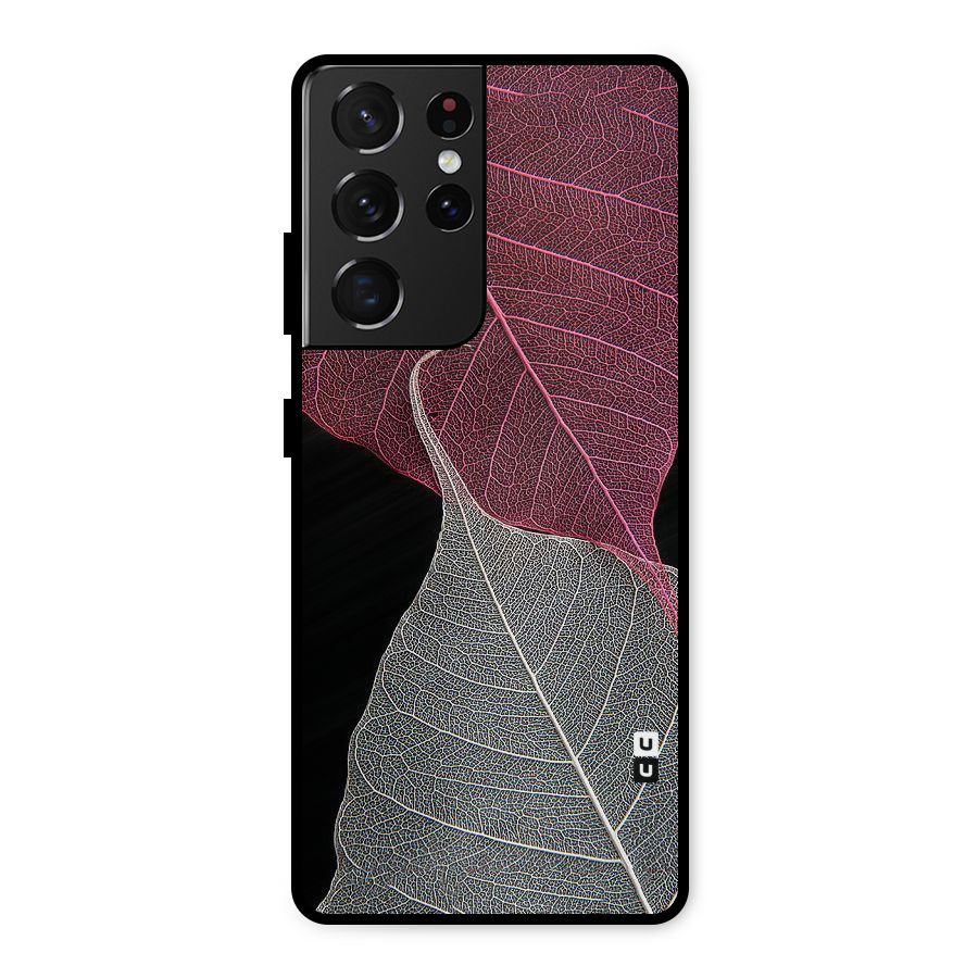 Beauty Leaf Metal Back Case for Galaxy S21 Ultra 5G