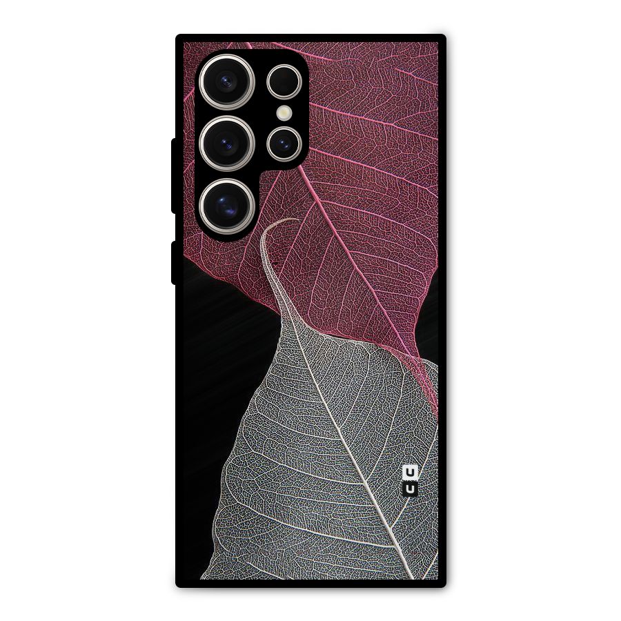 Beauty Leaf Metal Back Case for Galaxy S24 Ultra