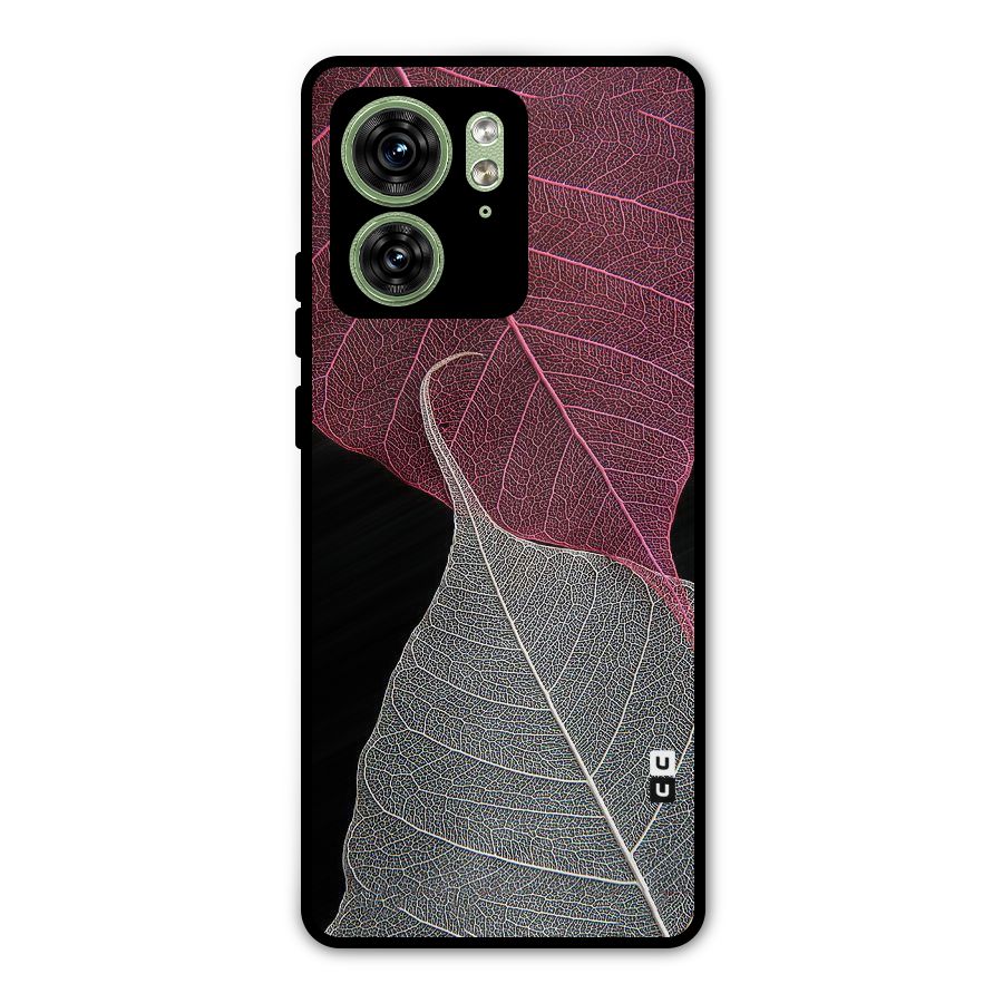 Beauty Leaf Metal Back Case for Motorola Edge 40 5G