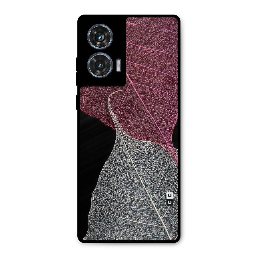 Beauty Leaf Metal Back Case for Motorola Edge 50 Fusion