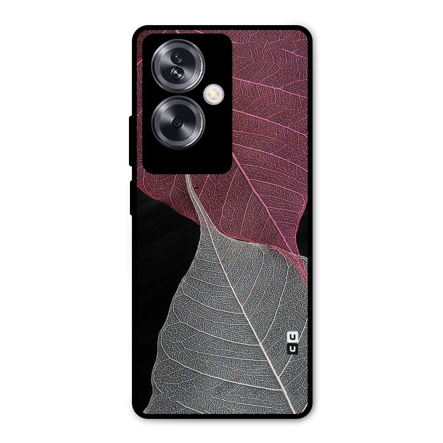 Beauty Leaf Metal Back Case for Oppo A79 5G