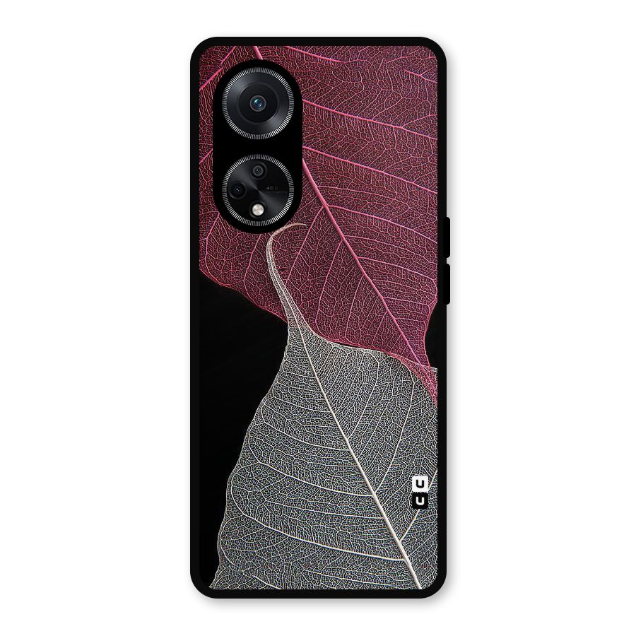 Beauty Leaf Metal Back Case for Oppo F23