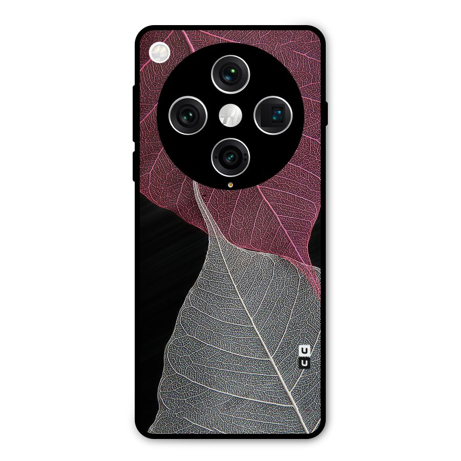 Beauty Leaf Metal Back Case for Oppo Find X8 Pro