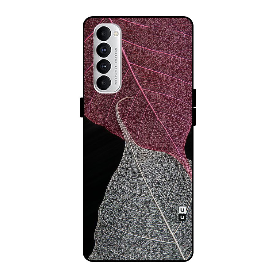 Beauty Leaf Metal Back Case for Oppo Reno4 Pro