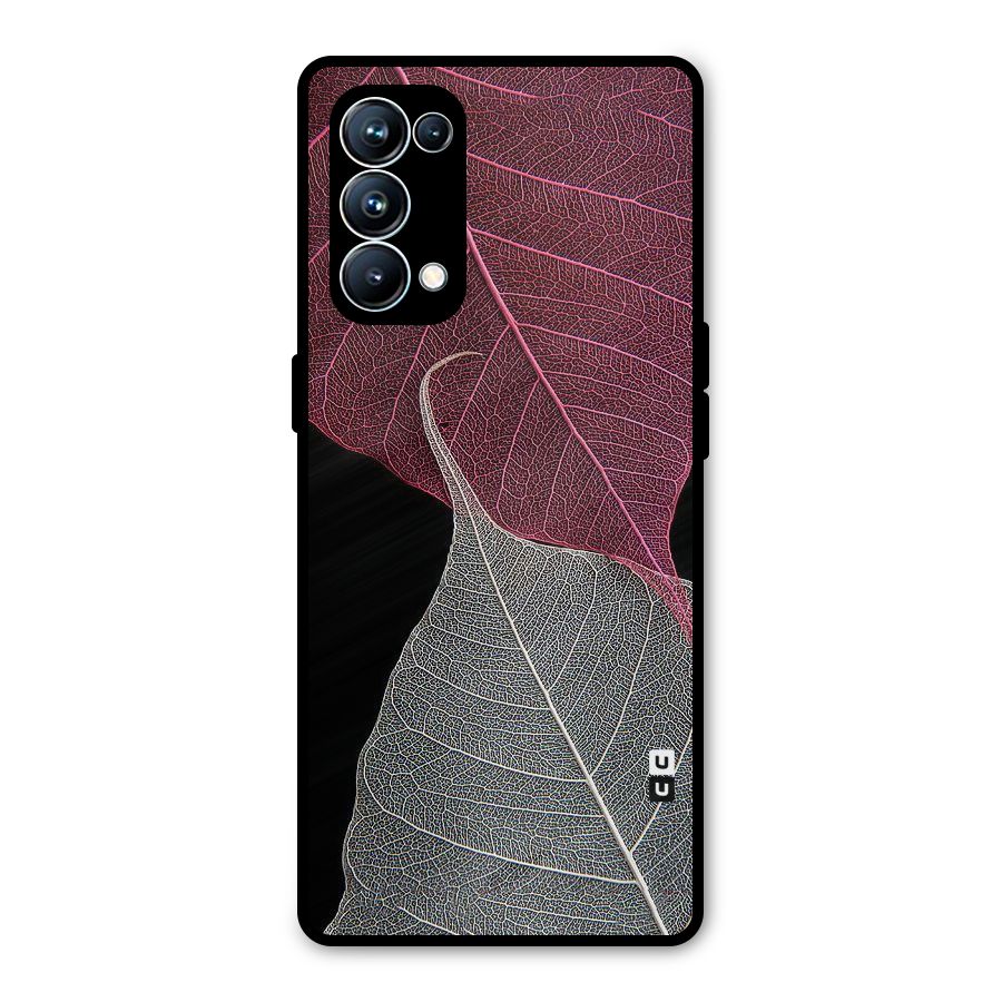 Beauty Leaf Metal Back Case for Oppo Reno5 Pro 5G