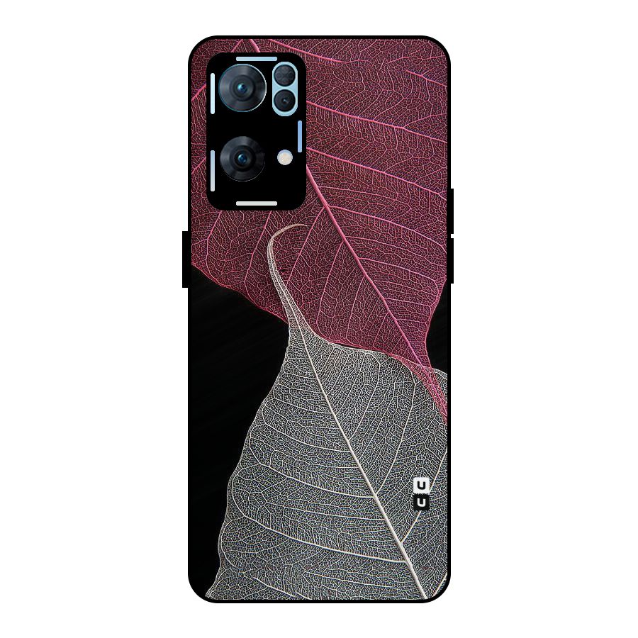 Beauty Leaf Metal Back Case for Oppo Reno7 Pro 5G