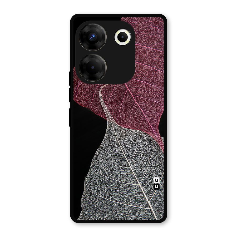 Beauty Leaf Metal Back Case for Tecno Camon 20 Pro
