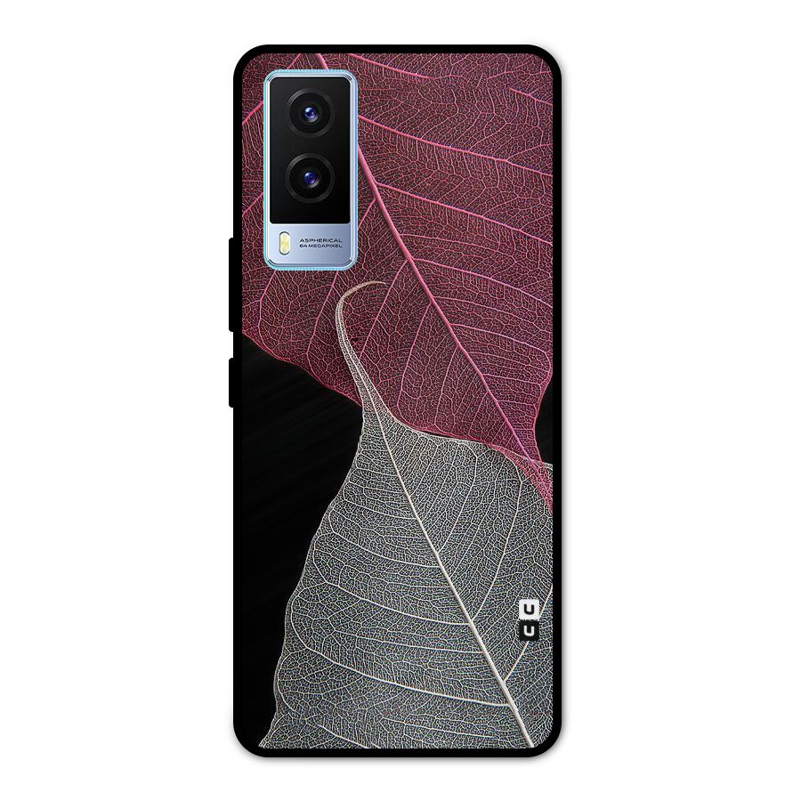 Beauty Leaf Metal Back Case for Vivo V21e 5G