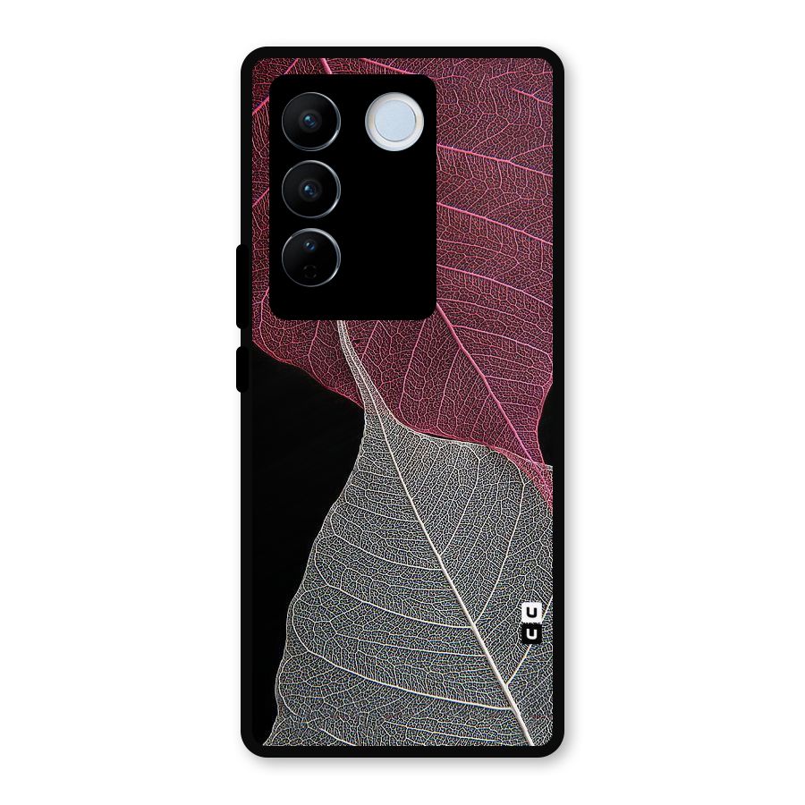 Beauty Leaf Metal Back Case for Vivo V27