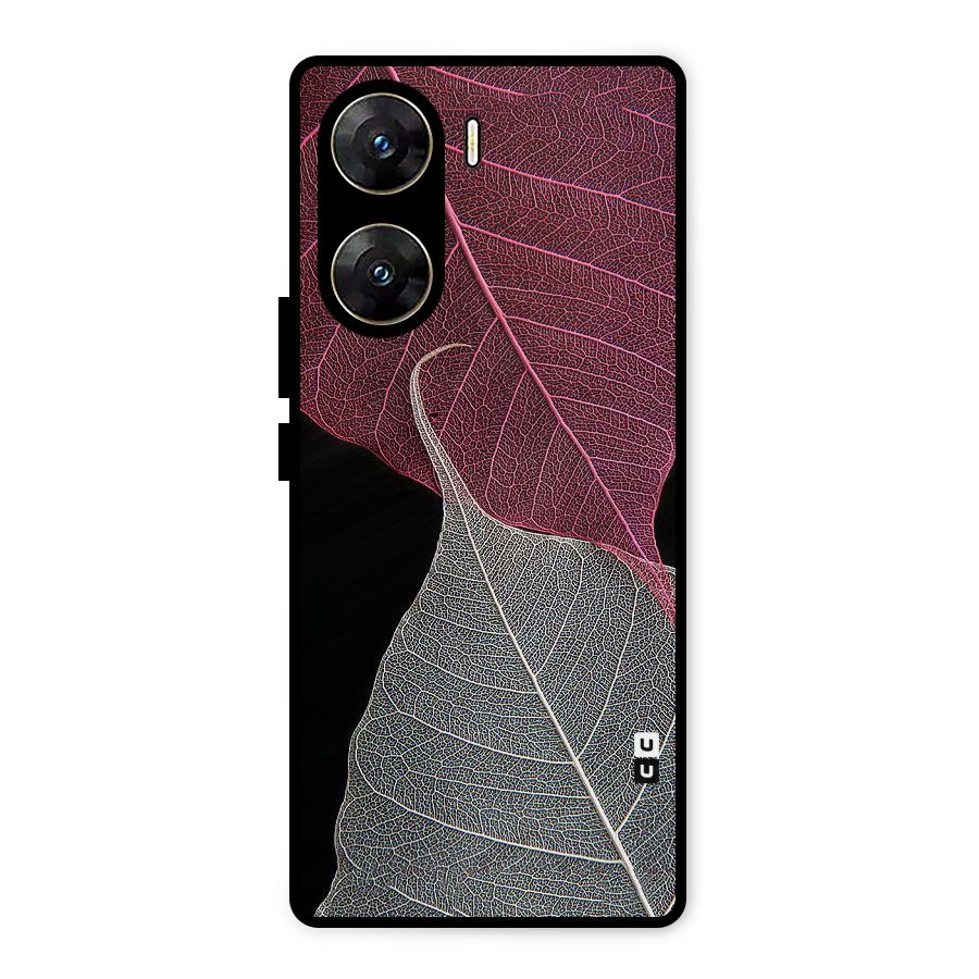 Beauty Leaf Metal Back Case for Vivo V29e