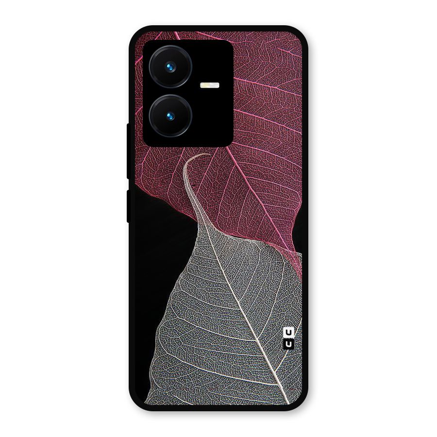 Beauty Leaf Metal Back Case for Vivo Y22