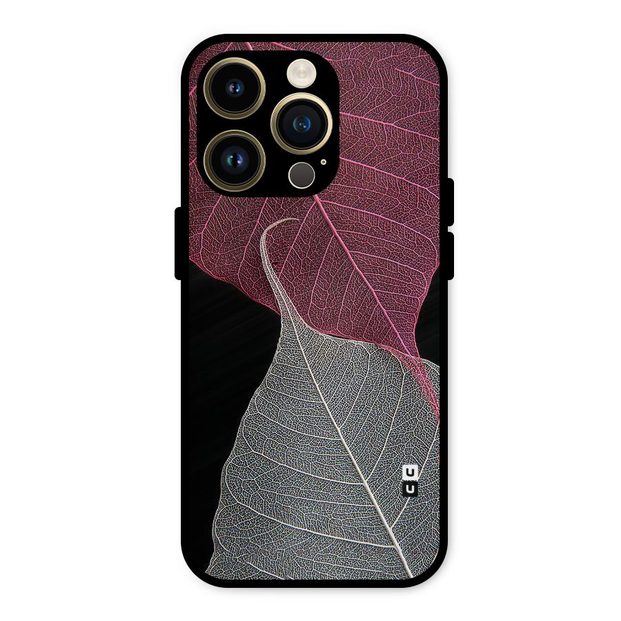 Beauty Leaf Metal Back Case for iPhone 14 Pro