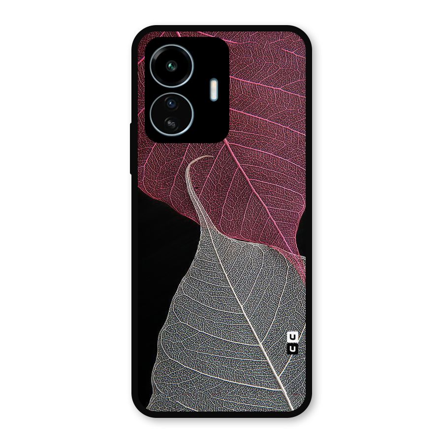 Beauty Leaf Metal Back Case for vivo iQOO Z6 Lite 5G