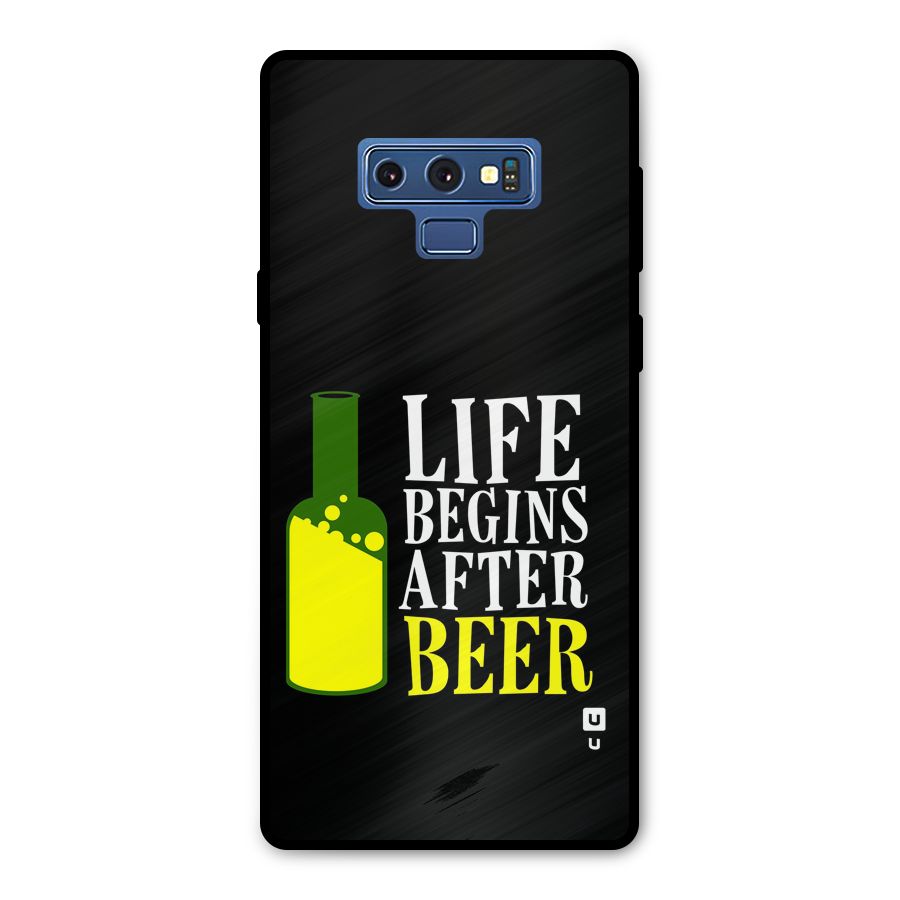 Beer Life Metal Back Case for Galaxy Note 9