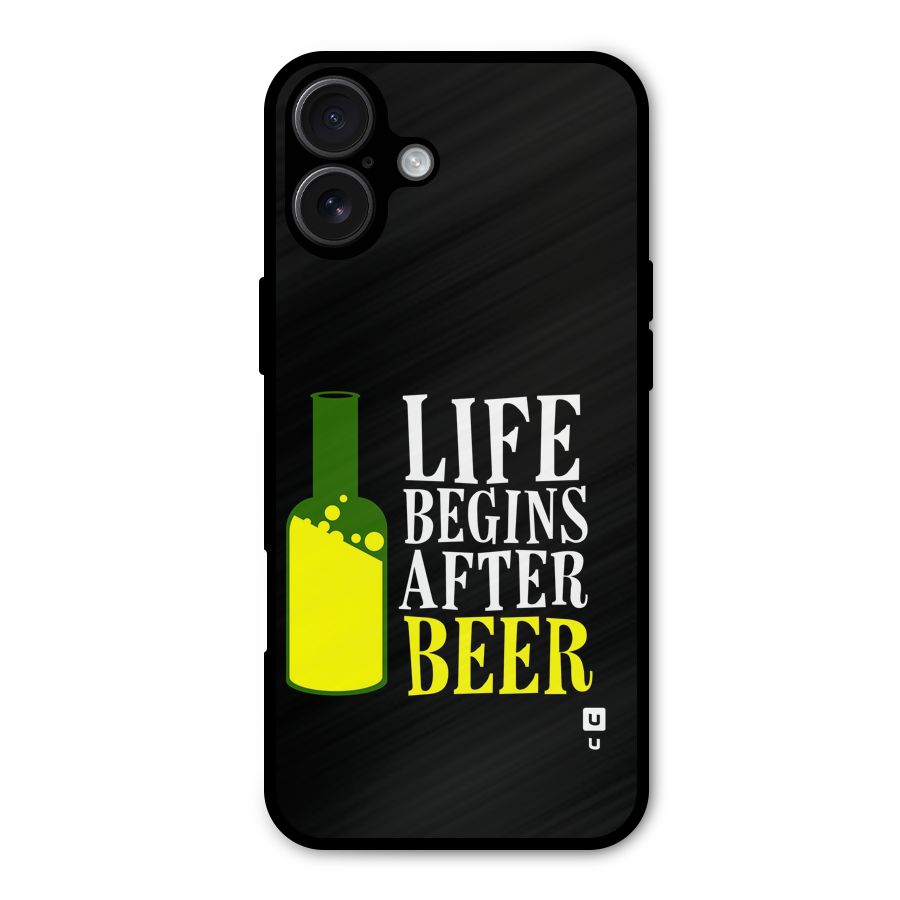 Beer Life Metal Back Case for iPhone 16 Plus
