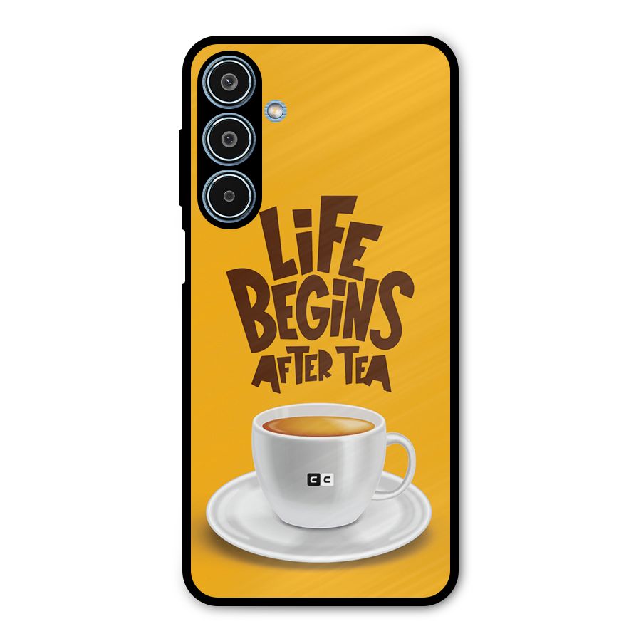 Begins After Tea Metal Back Case for Galaxy M35